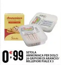 Sisa Setola ammoniaca per dolci offerta