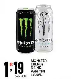 Sisa Monster energy drink vari tipi offerta