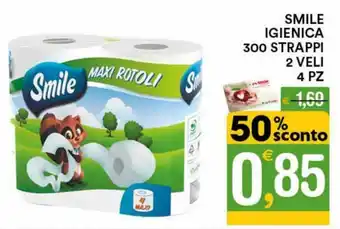 Smile Igienica 300 strappi 2 veli 4pz