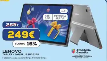 Euronics LENOVO TABLET-TAB PLUS TB351FU offerta