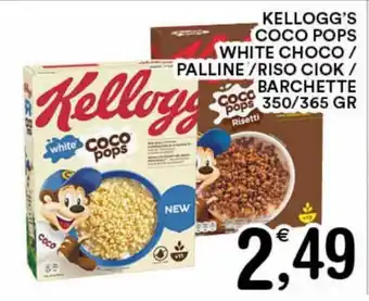 Gecop Kellogg's Coco Pops White Choco/Palline/Riso Ciok/Barchette 350/365gr offerta