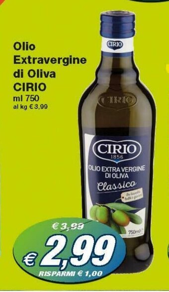 Prix Quality Cirio Olio Extravergine di Oliva 750ml offerta