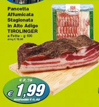 Tirolinger Pancetta Affumicata Stagionata in Alto Adige 100g