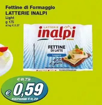 Prix Quality Latterie Inalpi Fettine di Formaggio 175g offerta