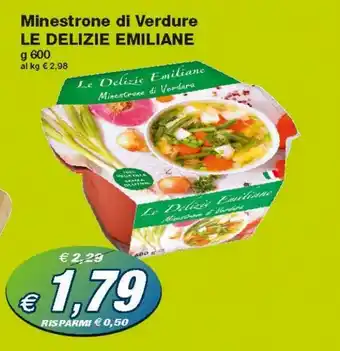 Prix Quality Le Delizie Emiliane Minestrone di Verdure 600g offerta