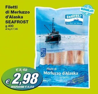 Seafrost Filetti di Merluzzo d'Alaska 400g