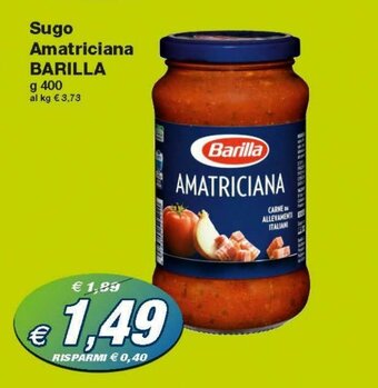 Prix Quality Barilla Sugo Amatriciana 400g offerta