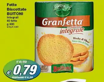 Prix Quality Buitoni Fette Biscottate 40 fette 300g offerta