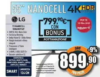 Unieuro 55nano916pa tv 139,7 cm (55") 4k ultra hd smart tv wi-fi nero offerta