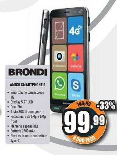 Amico smartphone s offerta di Unieuro