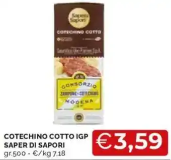 Mercatò Cotechino cotto igp SAPER DI SAPORI offerta