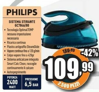 Unieuro Sistema stirante gc7846/80 offerta