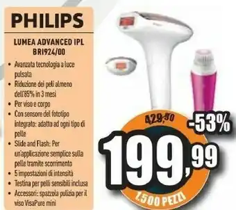 Unieuro Lumea advanced bri924/00 depilazione a luce pulsata rosa, bianco luce pulsata intensa (ipl) offerta