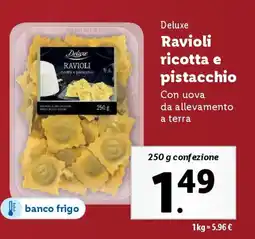 Lidl Deluxe Ravioli ricotta e pistacchio offerta