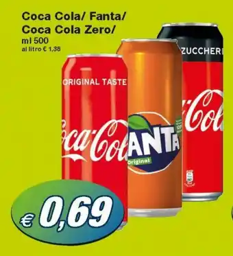 Coca Cola/ Fanta/ Coca Cola Zero 500ml