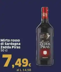 Sigma Mirto rosso di sardegna ZEDDA PIRAS offerta