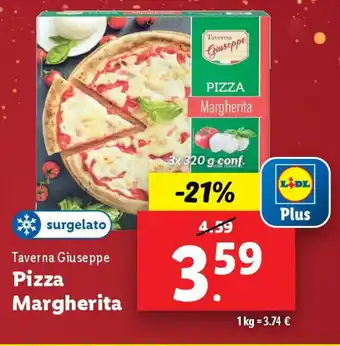 Lidl Taverna Giuseppe Pizza Margherita offerta