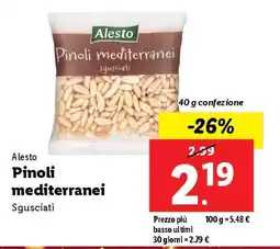 Lidl Alesto Pinoli mediterranei offerta