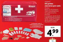 Lidl sensiplast Kit primo soccorso per auto offerta