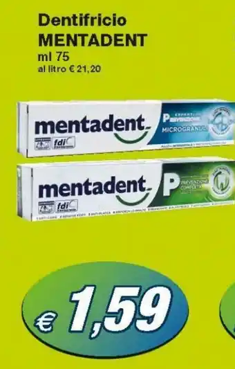 Prix Quality Mentadent Dentifricio 75ml offerta