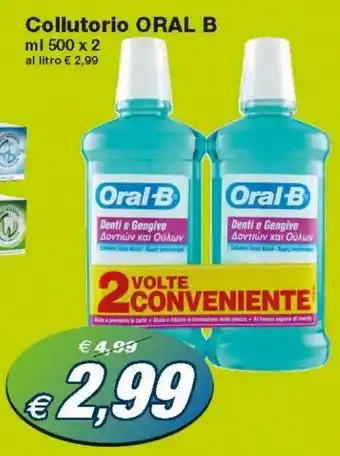 Prix Quality Oral-B Collutorio 500ml x 2 offerta