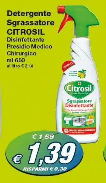 Prix Quality Citrosil Detergente Sgrassatore 650ml offerta