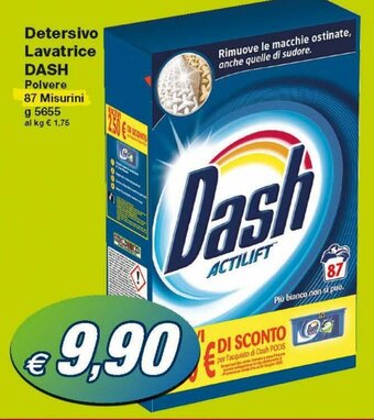 Prix Quality Dash Detersivo Lavatrice 87 Misurini 5655g offerta
