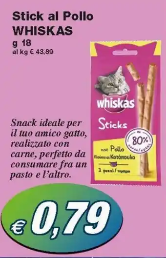 Prix Quality Whiskas Stick al Pollo 18g offerta