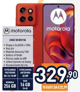 Unieuro motorola EDGE 50 NEO 5G offerta