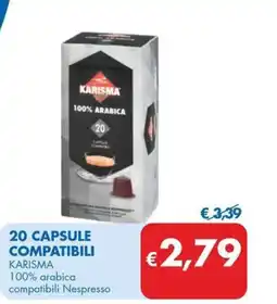 MD Discount 20 capsule compatibili KARISMA offerta