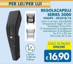 MD Discount REGOLACAPELLI SERIES 3000 PHILIPS - HC3510/15 offerta