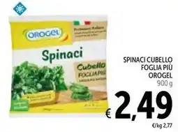 Spazio Conad Spinaci cubello foglia più OROGEL offerta