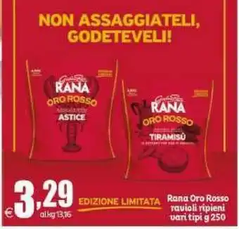 Elite Ravioli ripiene oro rosso astice/ tiramisu offerta