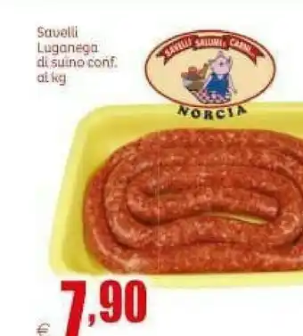 Elite Savelli luganega di suino offerta