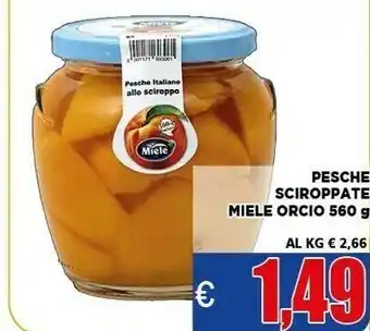 Vivo Supermercati Orcio pesche sciroppate 560 g offerta