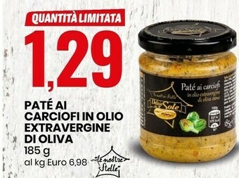Eurospin Patè ai carciofi in olio extravergine di oliva (10%) 185 g(ml) offerta
