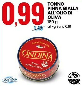 Eurospin Tonno all'olio di oliva 160 g(ml) offerta