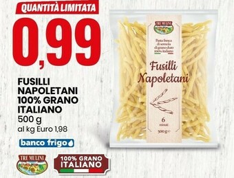 Eurospin Fusilli napoletani 100% grano italiano offerta