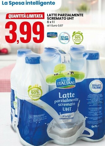 Eurospin Latte parzialmente scremato offerta