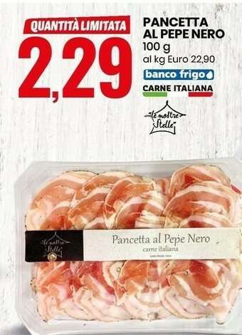 Eurospin Le nostre stelle pancetta al pepe nero offerta