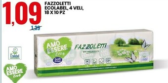 Eurospin Amo essere eco fazzoletti ecolabel offerta