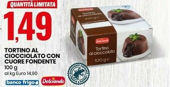 Tortino al ciocciolato con cuore fondente