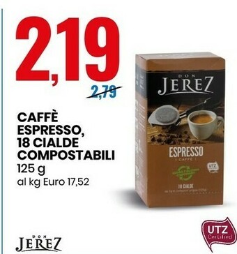 Eurospin Caffè espresso 18 cialde compostabili offerta