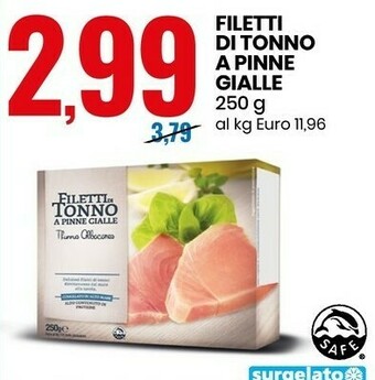 Eurospin Filetti di tonno a pinne gialle 250 g offerta