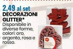 Eurospin Decorazioni glitter offerta