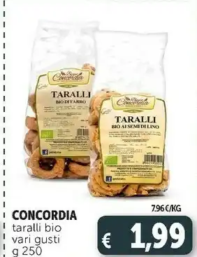 Deco Supermercati Concordia taralli bio di farro offerta