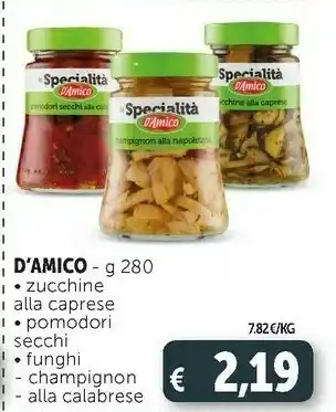 Deco Supermercati D'amico - zucchine alla caprese 280 g(ml) offerta