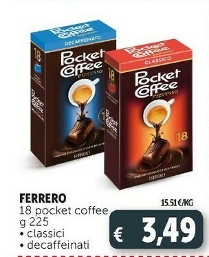 Deco Supermercati Pocket coffee 225 g(ml) offerta