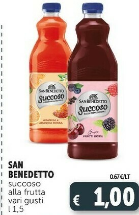 Deco Supermercati Succoso gusto frutti rossi 1500 g(ml) offerta