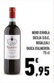 Conad City Nero d'avola sicilia d.o.c. regaleali tasca d'almerita offerta